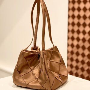 *Rare!* Hanna Fiedler Laura Silk Woven Bag in Bronze